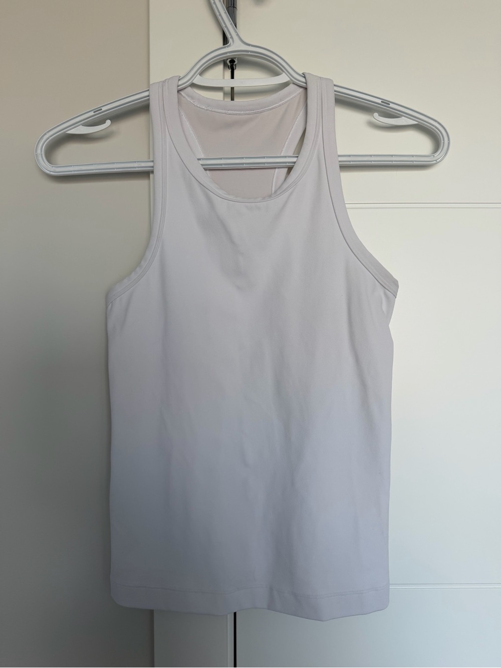 Lululemon Align Waist Length Racerback Tank Top in White Ladies Size 4
